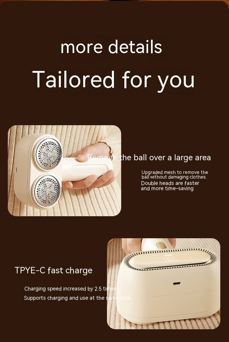 Dual-Head Fabric Shaver & Lint Remover